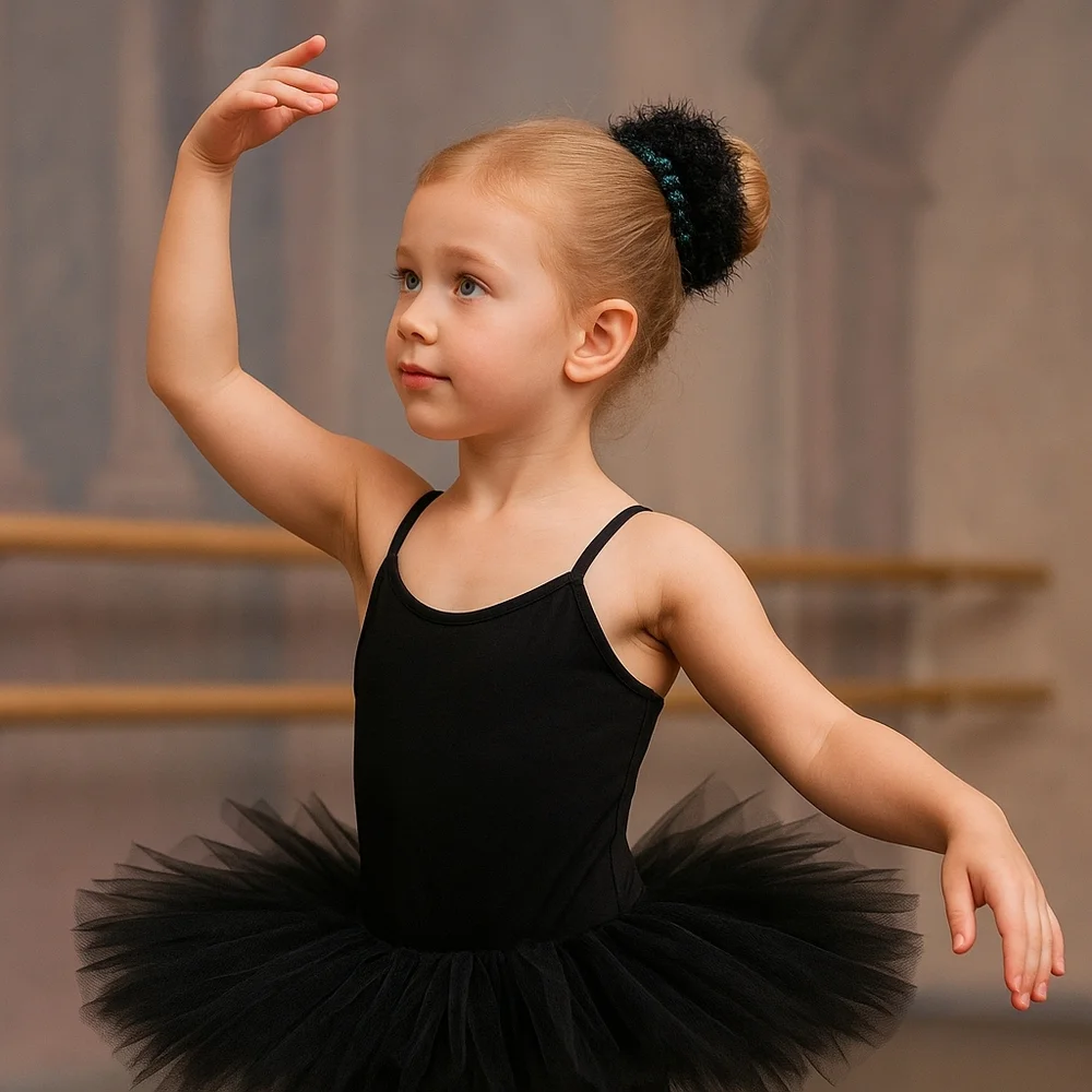 Hand Crafted Black Swan Tutu Scrunchie 6